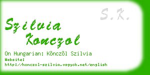 szilvia konczol business card