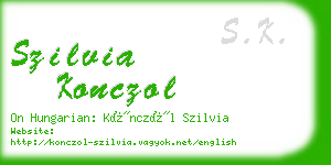 szilvia konczol business card